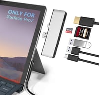 Rytaki Microsoft Surface Pro 7 USB-C Hub Dokkoló, 6-in-2 Alumínium Adapter 4K HDMI, Type-C, 2 USB 3.0 Port, SD/TF Kártyaolvasó (2019) 1