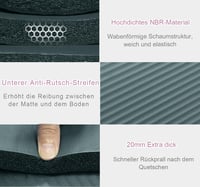 RYTMAT XXL Jóga Szőnyeg 200x130 cm NBR 15mm Fitness Matrac Pilates Tornázáshoz 4
