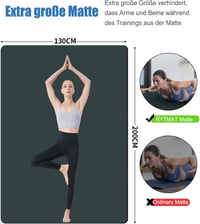 RYTMAT XXL Jóga Szőnyeg 200x130 cm NBR 15mm Fitness Matrac Pilates Tornázáshoz 2