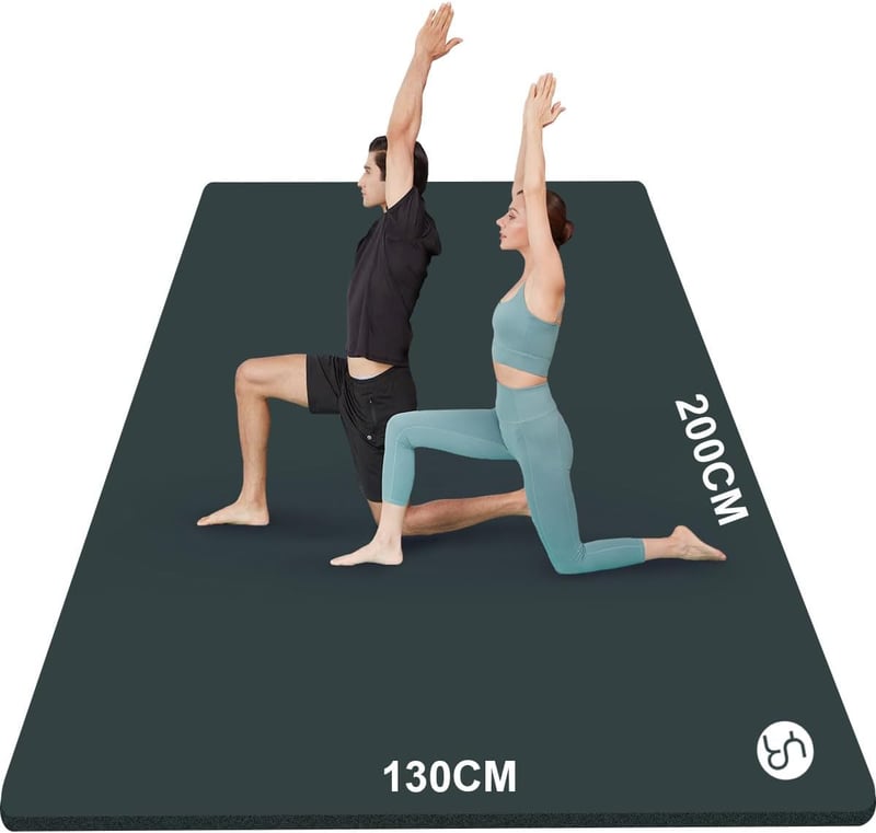 RYTMAT XXL Jóga Szőnyeg 200x130 cm NBR 15mm Fitness Matrac Pilates Tornázáshoz