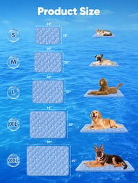 Chladiaca podložka pre psov Rywell 110x80 cm, s chladiacim vláknom Arc-Chill, hrúbka 2 cm, vodoodolná, prateľná, protišmyková, pre veľké plemená psov 7