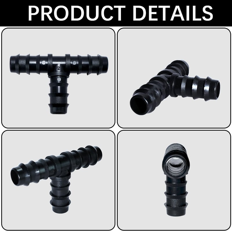 RYXZEN T-csatlakozó 1/2" locsolócső 16mm csepegtetéshez 20db