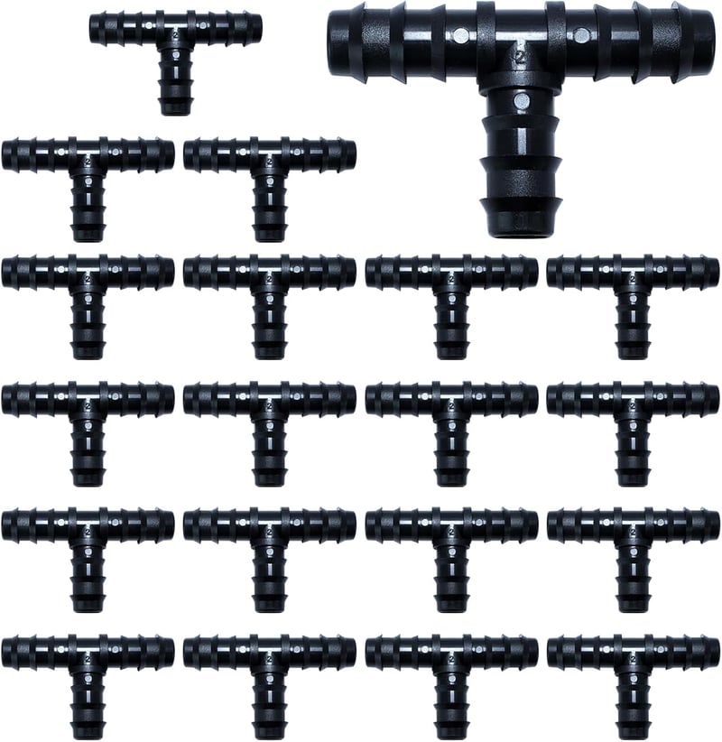 RYXZEN T-csatlakozó 1/2" locsolócső 16mm csepegtetéshez 20db
