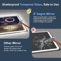 S'bagno Bluetooth Fürdőszobai Tükör LED Világítással 100x70 cm - 5x Nagyítóval, Páramentesítővel, 3 Színhőmérséklettel 7