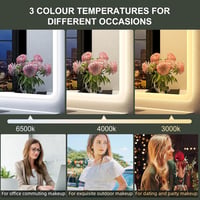 S'bagno Fürdőszobai LED Tükör 60x80 cm - Érintésérzékelős, Fényerőszabályozható, Színhőmérséklet Váltás, Bluetooth Hangszóró, Páramentesítő  5