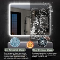S'bagno Fürdőszobai LED Tükör 60x80 cm - Érintésérzékelős, Fényerőszabályozható, Színhőmérséklet Váltás, Bluetooth Hangszóró, Páramentesítő  7