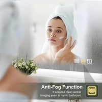 S'bagno Fürdőszobai LED Tükör 60x80 cm - Érintésérzékelős, Fényerőszabályozható, Színhőmérséklet Váltás, Bluetooth Hangszóró, Páramentesítő  3
