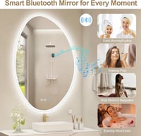 S'bagno LED Fürdőszobai Tükör 600x900 mm - Bluetooth, Páramentesítő, 3 Színhőmérséklet, Fényerőszabályzás, Memória Funkcióval, Vízálló IP44 3
