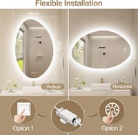 S'bagno LED Fürdőszobai Tükör 600x900 mm - Bluetooth, Páramentesítő, 3 Színhőmérséklet, Fényerőszabályzás, Memória Funkcióval, Vízálló IP44 9