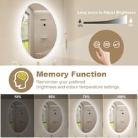 S'bagno LED Fürdőszobai Tükör 600x900 mm - Bluetooth, Páramentesítő, 3 Színhőmérséklet, Fényerőszabályzás, Memória Funkcióval, Vízálló IP44 6