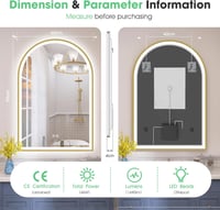 S'bagno LED fürdőszobai tükör 90x60cm, alumínium keret, páramentesítő, 3000-6500K 9