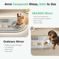 S'bagno LED fürdőszobai tükör 90x60cm, alumínium keret, páramentesítő, 3000-6500K 7