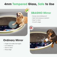 Oglindă de baie cu iluminare LED S'bagno 80 cm, ramă din aluminiu auriu, funcție anti-aburire, 3 temperaturi de culoare, reglabilă (dimmabilă), IP44 7