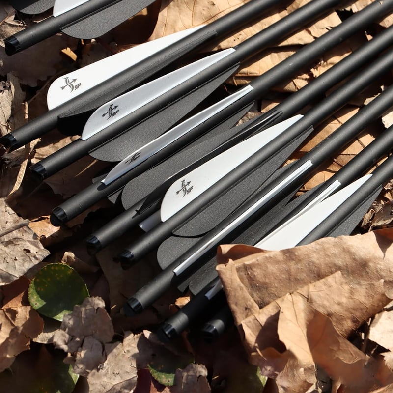 S F Karbon Nyílvesszők Vadászat és Lövészet Célpontokhoz 12 db - 18 Zoll, Black