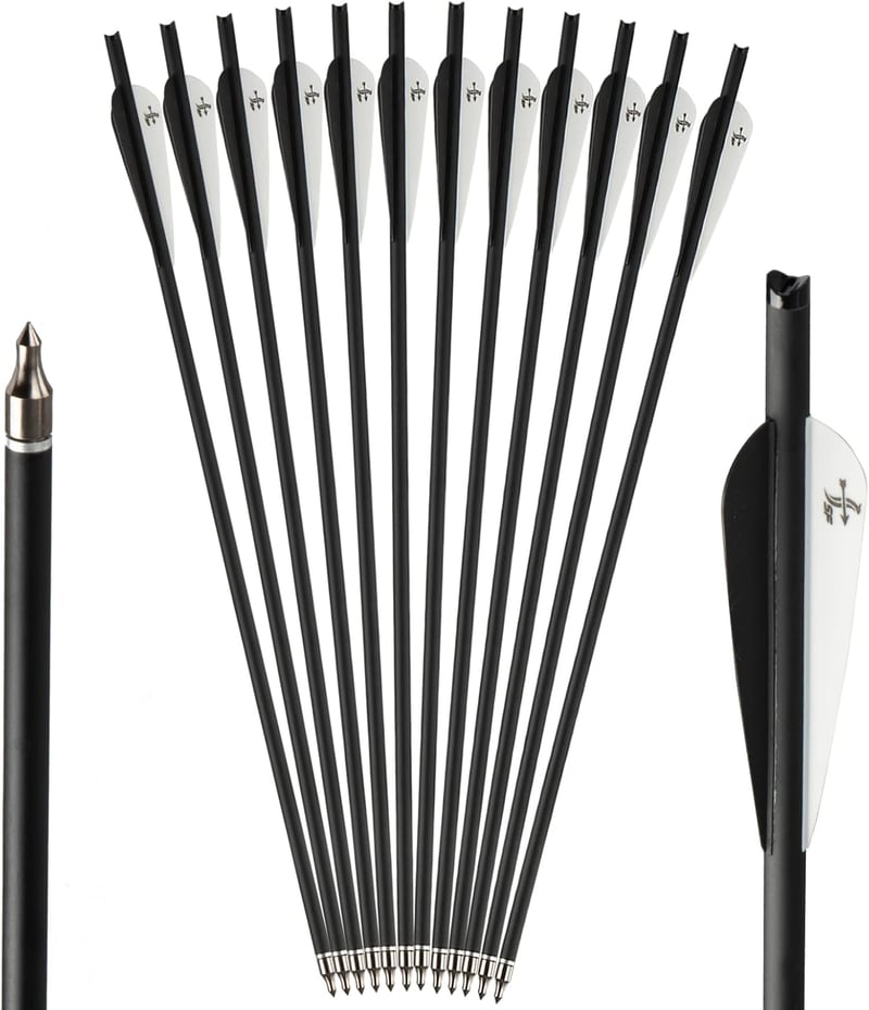 S F Karbon Nyílvesszők Vadászat és Lövészet Célpontokhoz 12 db - 18 Zoll, Black