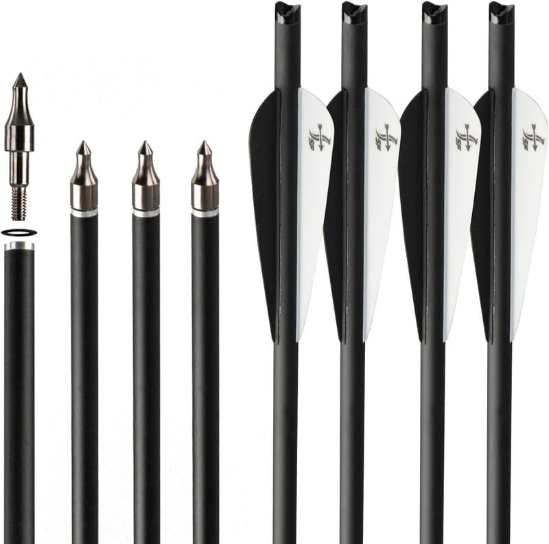 S F Karbon Nyílvesszők Vadászat és Lövészet Célpontokhoz 12 db - 18 Zoll, Black