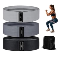 Set benzi elastice de rezistență S.ROMZA pentru fitness, exerciții pentru picioare și antrenament acasă, pentru bărbați și femei - Gri deschis/Gri închis/Negru 1