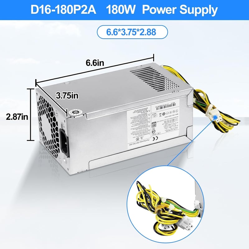 S-Union D16-180P2A 180W ATX Tápegység HP Prodesk 680 800 G3 SFF 480 600 G4 SFF 280 285 Pro G3 MT Számítógépekhez Kompatibilis