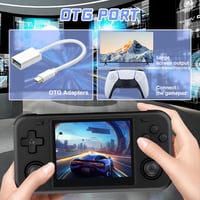 S_way O30s Hordozható Játékkonzol 64GB 15000 Retro Játék 3.5" IPS Kijelző Fekete 6