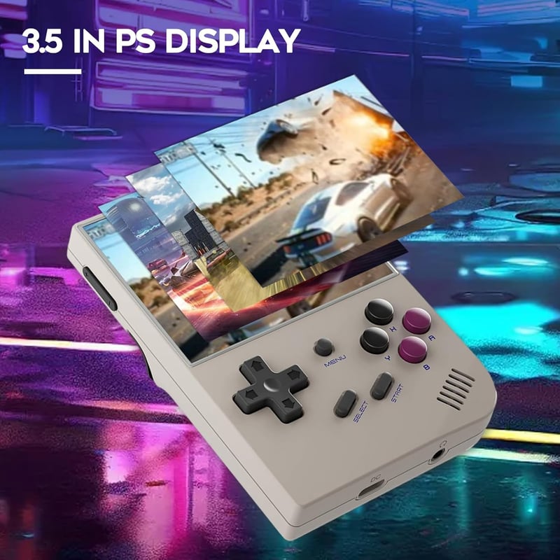 S_way RG35XX Hordozható Játékkonzol 3.5" IPS Kijelző 64GB 5500+ Játék TV Kimenet