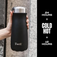S'well Rozsdamentes Utazó Termosz - Vákuumszigeteléses Kávés Pohár, Fekete - Onyx Black, Traveler 2