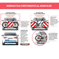 S21 Homologizovaná flexibilná tabuľa V-20 na označenie prečnievajúceho nákladu na nosič bicyklov, schválená DGT, 50x50 cm 7