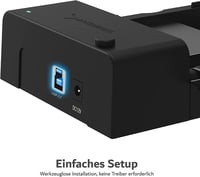 SABRENT Külső Merevlemez Dokkoló 2.5"/3.5" SATA HDD és SSD Meghajtókhoz - USB 3.0 Csatlakozás, 5Gbps Adatátvitel, 22TB Kapacitásig, Alumíniu 6