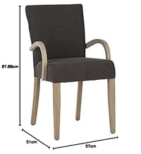 Safavieh tapecirani tabure u sivoj boji, 50 x 55 x 90 cm, elegantno sjedalo i oslonac za noge za dnevni boravak 2