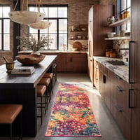 Koberec SAFAVIEH Madison Boho 80x180 cm fuchsiovo-zlatý 1