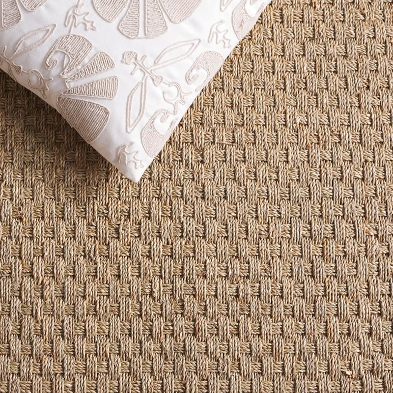 SAFAVIEH Természetes Szálú Szőnyeg 3x5 Beige Tengeri Fű Mintás Kopásálló - 91 x 152 cm (Rechthoekig), Natural/Beige
