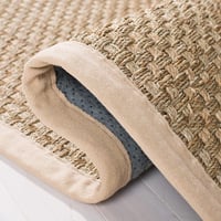 SAFAVIEH Természetes Szálú Szőnyeg 3x5 Beige Tengeri Fű Mintás Kopásálló - 91 x 152 cm (Rechthoekig), Natural/Beige 6
