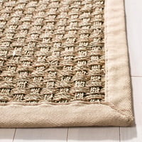 SAFAVIEH Természetes Szálú Szőnyeg 3x5 Beige Tengeri Fű Mintás Kopásálló - 91 x 152 cm (Rechthoekig), Natural/Beige 5