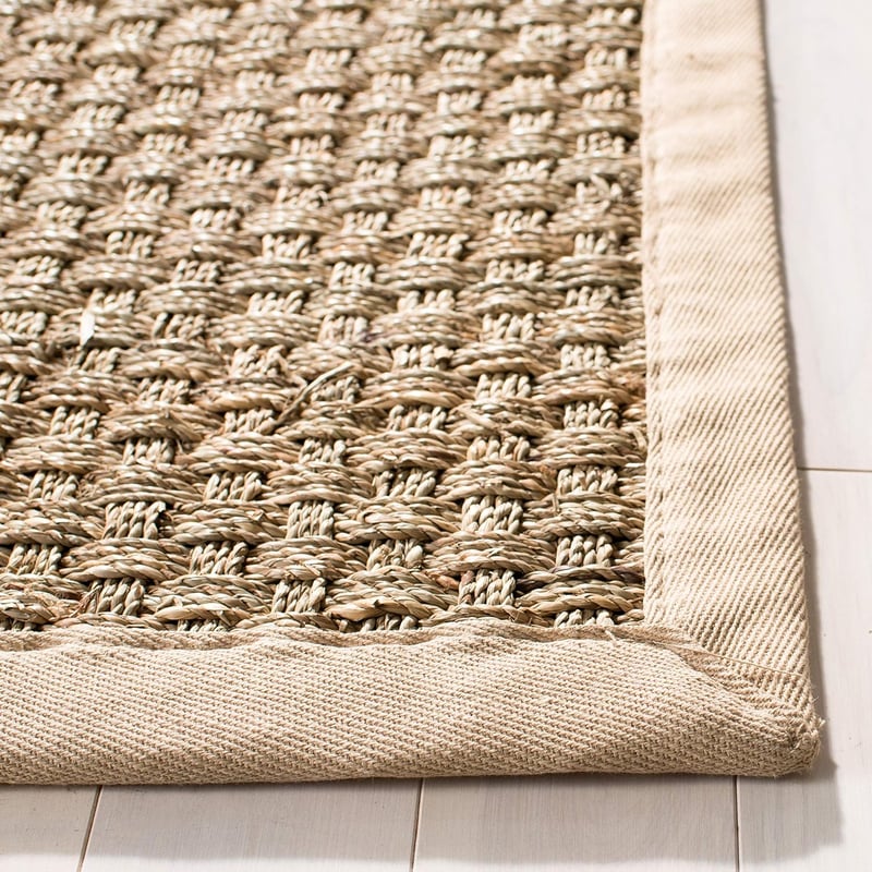 SAFAVIEH Természetes Szálú Szőnyeg 3x5 Beige Tengeri Fű Mintás Kopásálló - 91 x 152 cm (Rechthoekig), Natural/Beige
