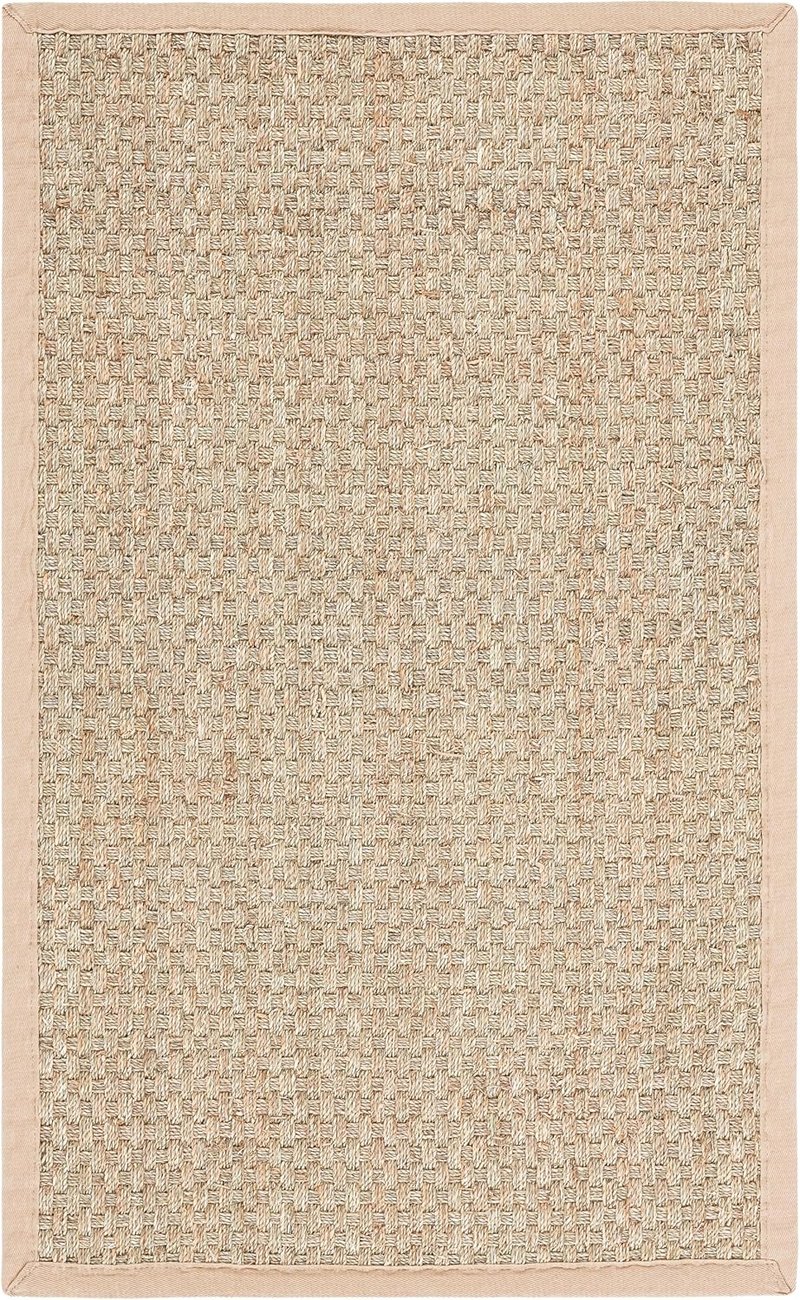 SAFAVIEH Természetes Szálú Szőnyeg 3x5 Beige Tengeri Fű Mintás Kopásálló - 91 x 152 cm (Rechthoekig), Natural/Beige