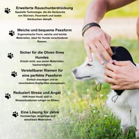 Căști de protecție auditivă pentru câini Safe Dogs Ears împotriva focurilor de artificii, tunetelor și zgomotelor puternice, cu inserții fonoizolante lavabile, pentru toate rasele 7