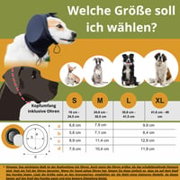 Căști de protecție auditivă pentru câini Safe Dogs Ears împotriva focurilor de artificii, tunetelor și zgomotelor puternice, cu inserții fonoizolante lavabile, pentru toate rasele 8