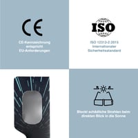 Ochelari pentru eclipsă solară SAFE ECLIPSE, pachet de 2/6/12/50 bucăți, ramă de 45 mm, adaptabili peste ochelari cu dioptrii, certificați EN ISO 12312-2:2015, marcați CE, Hyper Drive 4