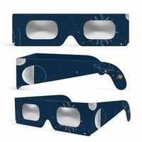 Ochelari pentru eclipsă solară SAFE ECLIPSE, pachet de 2/6/12/50 bucăți, ramă de 45 mm, pot fi purtați peste ochelarii cu dioptrii, certificați EN ISO 12312-2:2015, marcați CE, Astro 1