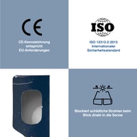 Ochelari pentru eclipsă solară SAFE ECLIPSE, pachet de 2/6/12/50 bucăți, ramă de 45 mm, pot fi purtați peste ochelarii cu dioptrii, certificați EN ISO 12312-2:2015, marcați CE, Astro 4