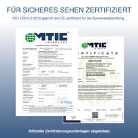 Ochelari pentru eclipsă solară SAFE ECLIPSE, pachet de 2/6/12/50 bucăți, ramă de 45 mm, pot fi purtați peste ochelarii cu dioptrii, certificați EN ISO 12312-2:2015, marcați CE, Astro 7