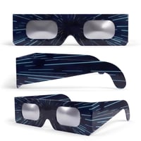 Ochelari pentru eclipsă solară SAFE ECLIPSE, pachet de 2/6/12/50 bucăți, ramă de 45 mm, adaptabili peste ochelari cu dioptrii, certificați EN ISO 12312-2:2015, marcați CE, Hyper Drive 1