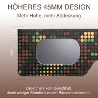 Ochranné okuliare na zatmenie slnka SAFE ECLIPSE, 2 ks, 45 mm rám, vhodné na nosenie cez dioptrické okuliare, certifikované podľa EN ISO 12312-2:2015, s označením CE, na priame pozorovanie slnka – Digital Camo 3