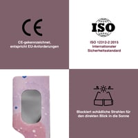 Ochelari pentru eclipsa solară SAFE ECLIPSE, 2 bucăți, înălțime ramă 45 mm, se pot purta peste ochelarii de vedere, certificați EN ISO 12312-2:2015, marcați CE, Milky Way 4