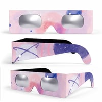 Ochelari pentru eclipsa solară SAFE ECLIPSE, 2 bucăți, înălțime ramă 45 mm, se pot purta peste ochelarii de vedere, certificați EN ISO 12312-2:2015, marcați CE, Milky Way 1