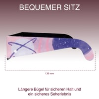 Ochelari pentru eclipsa solară SAFE ECLIPSE, 2 bucăți, înălțime ramă 45 mm, se pot purta peste ochelarii de vedere, certificați EN ISO 12312-2:2015, marcați CE, Milky Way 5