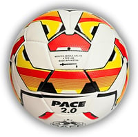 Safe Sport Gear Pace 2.0 Foci Labda 5 TPU, Latex Belsővel, Aerodinamikus Felületmintával, Edzésre és Meccsre, Fehér Piros Sárga Fekete 5