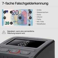 Automatický detektor bankoviek Safescan 155-S so 7-násobným overením – detektor falzifikátov, čierny 4