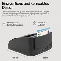 Automatický detektor bankoviek Safescan 155-S so 7-násobným overením – detektor falzifikátov, čierny 5