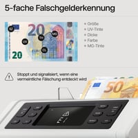 Počítačka bankoviek Safescan 2265 – hodnotové počítanie zmiešaných bankoviek EUR, 6-násobné overovanie pravosti, všetky meny 4