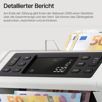 Počítačka bankoviek Safescan 2265 – hodnotové počítanie zmiešaných bankoviek EUR, 6-násobné overovanie pravosti, všetky meny 6